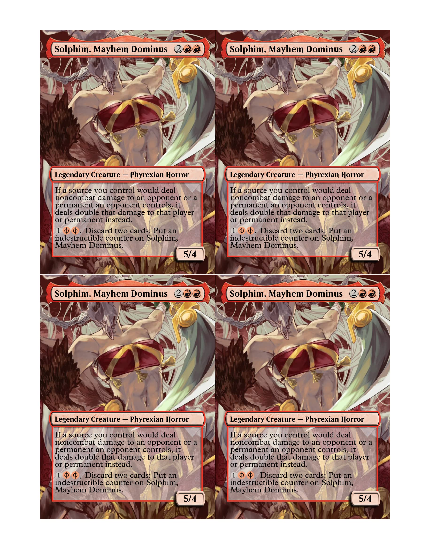 Amazon.com: 4x | Solphim, Mayhem Dominus | Anime | Full Art | Foil